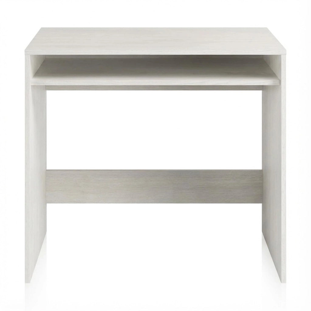 Scrivania Da Studio Compatta Con Vano Portaoggetti Integrato Design Moderno Per Home Office Cameretta E Smart Working 79 X 43 X 78 Cm Bianco Frassino