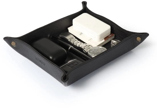 Organizzatore di Portafoglio in Pelle Reale - Borsa Portafoglio - Custodia per Portafogli, Orecchini, Chiavi, Monete, Telefoni Cellulari e Oggetti da Ufficio