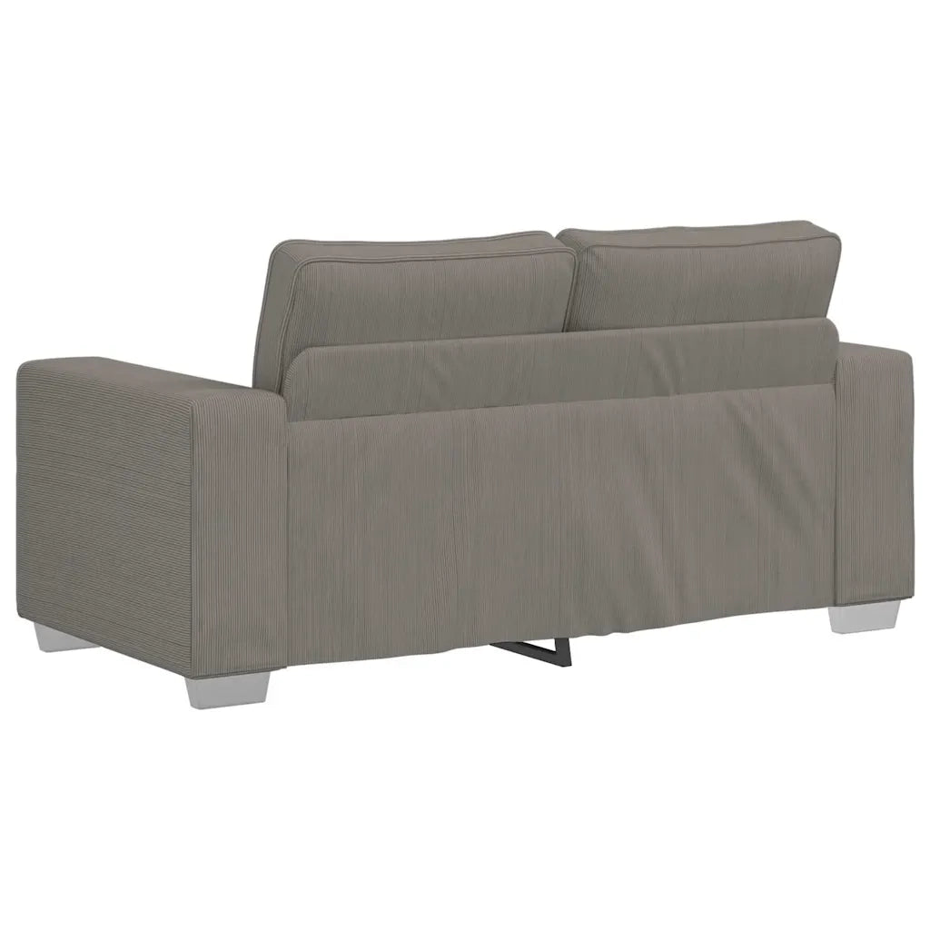 Divano Divanetto-Sofa Grigio Chiaro 120cm Tessuto di Velluto a Coste