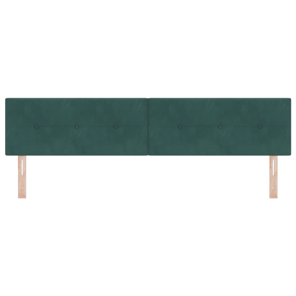 Testiera  Button Tufted Verde Scuro 200 cm in Velluto