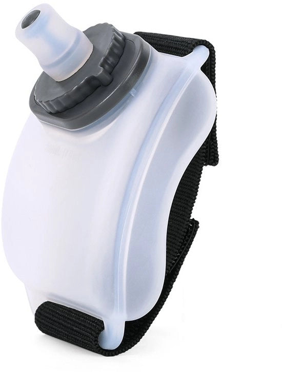 Fles acqua portatile per polso 200 ml di silicone di alta qualità adatto per maratoni, fitness, ciclismo e arrampicata su roccia - bianco