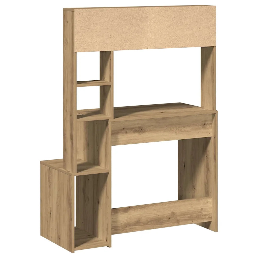 Scrivania Mensole Rovere Artigianale 100x45x140 cm Truciolato 860444