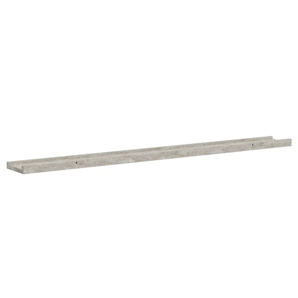 Mensole da Parete 2 pz Grigio Cemento 100x9x3 cm 326702