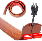 Cavo in gomma per pavimentazione - Protezione cavo per uffici e appartamenti - 1,0m x 5cm - Rivestimento in legno