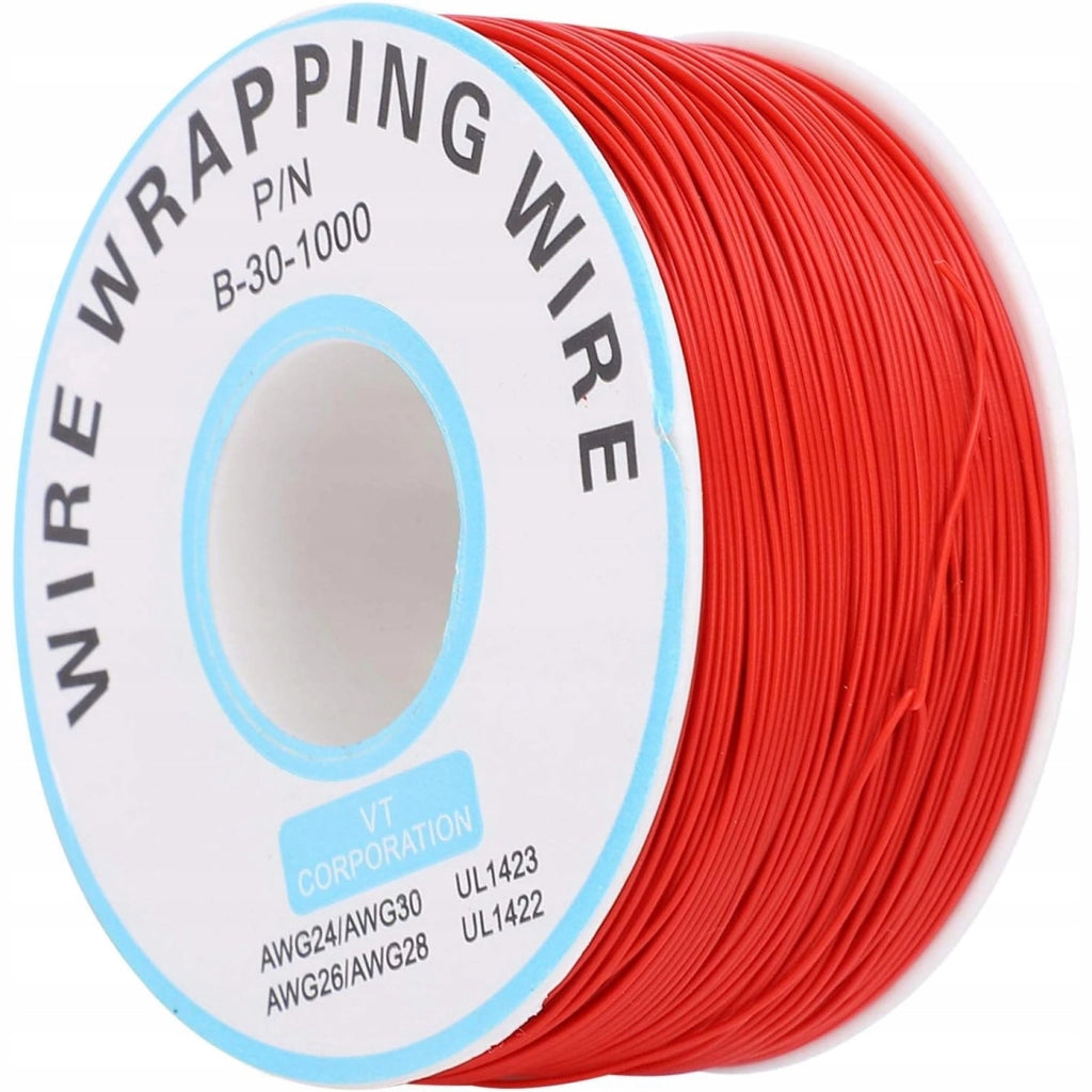Cavo Kynar AWG 0.24mm Rosso 200m – Alta Qualità e Durata | Ø 0,25 mm, Isolamento Ø 0,60 mm