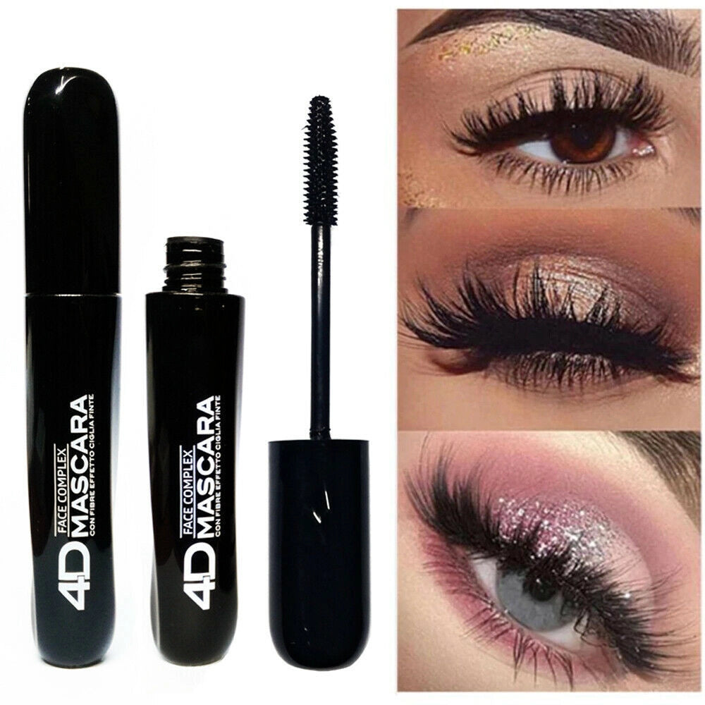 Trade Shop - Mascara Face Complex Nero 4d Black Con Fibre Ciglia Effetto 4 Dimensioni 991033 -