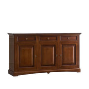 Madia credenza arte povera 3 porte legno tinta noce 170x46x96 - Mobili 2G