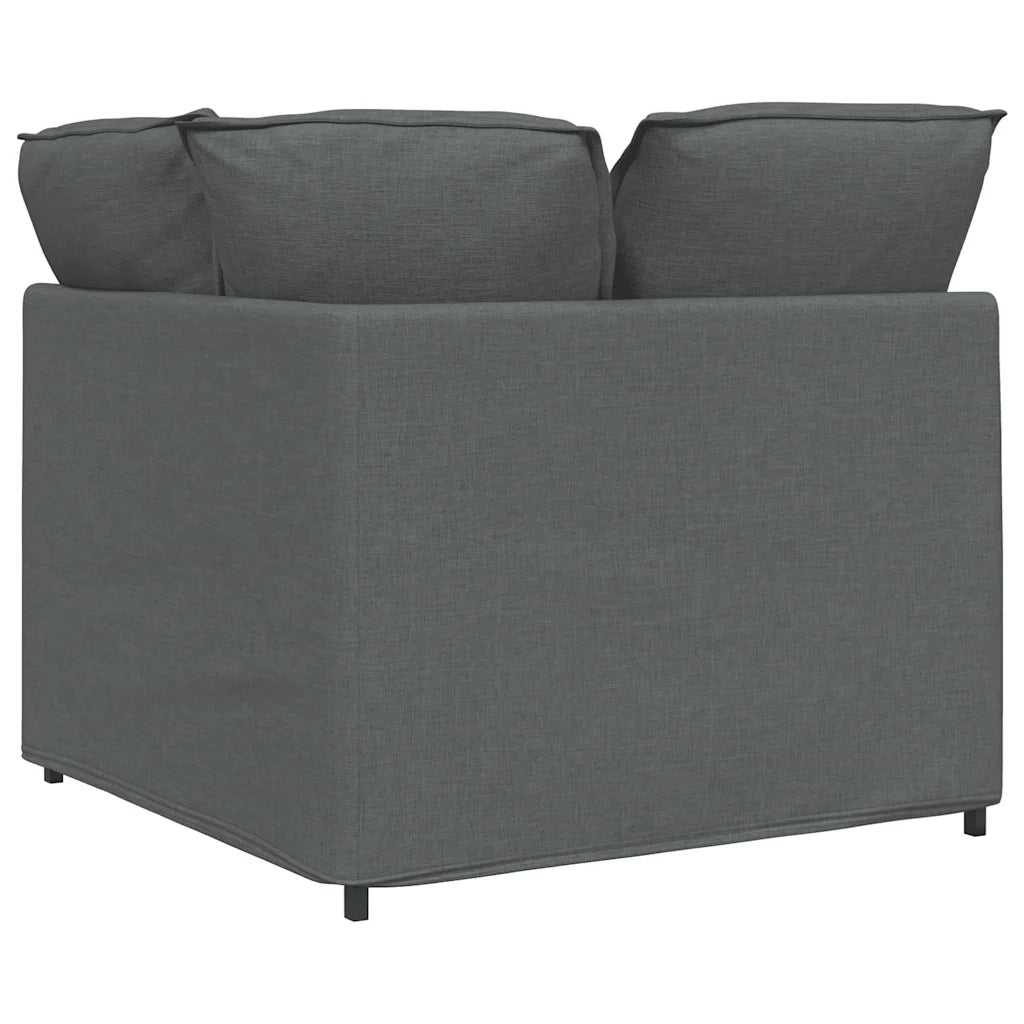 Divano da Giardino-Modulo Angolare Divano Modulare con Cuscini Grigio Scuro 100 cm 417370