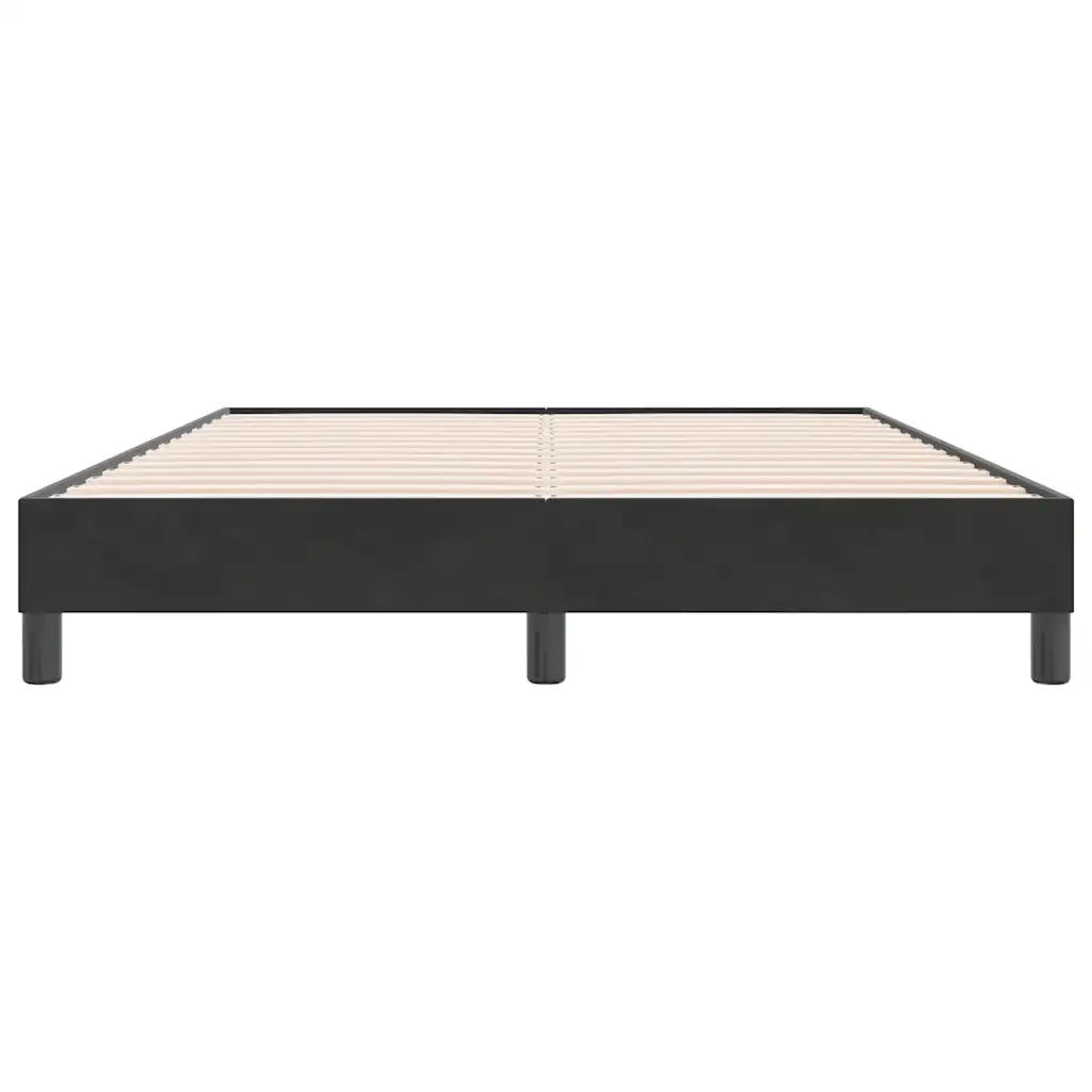 Giroletto senza Materasso-Struttura Letto Nero 140x220 cm in Velluto