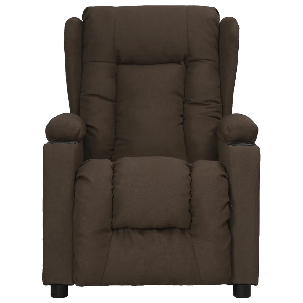 Poltrona Reclinabile Marrone Scuro in Tessuto cod mxl 23455