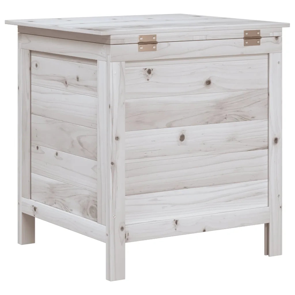 Contenitore Giardino Bianco 50x49x56,5 cm Legno Massello Abete 364749