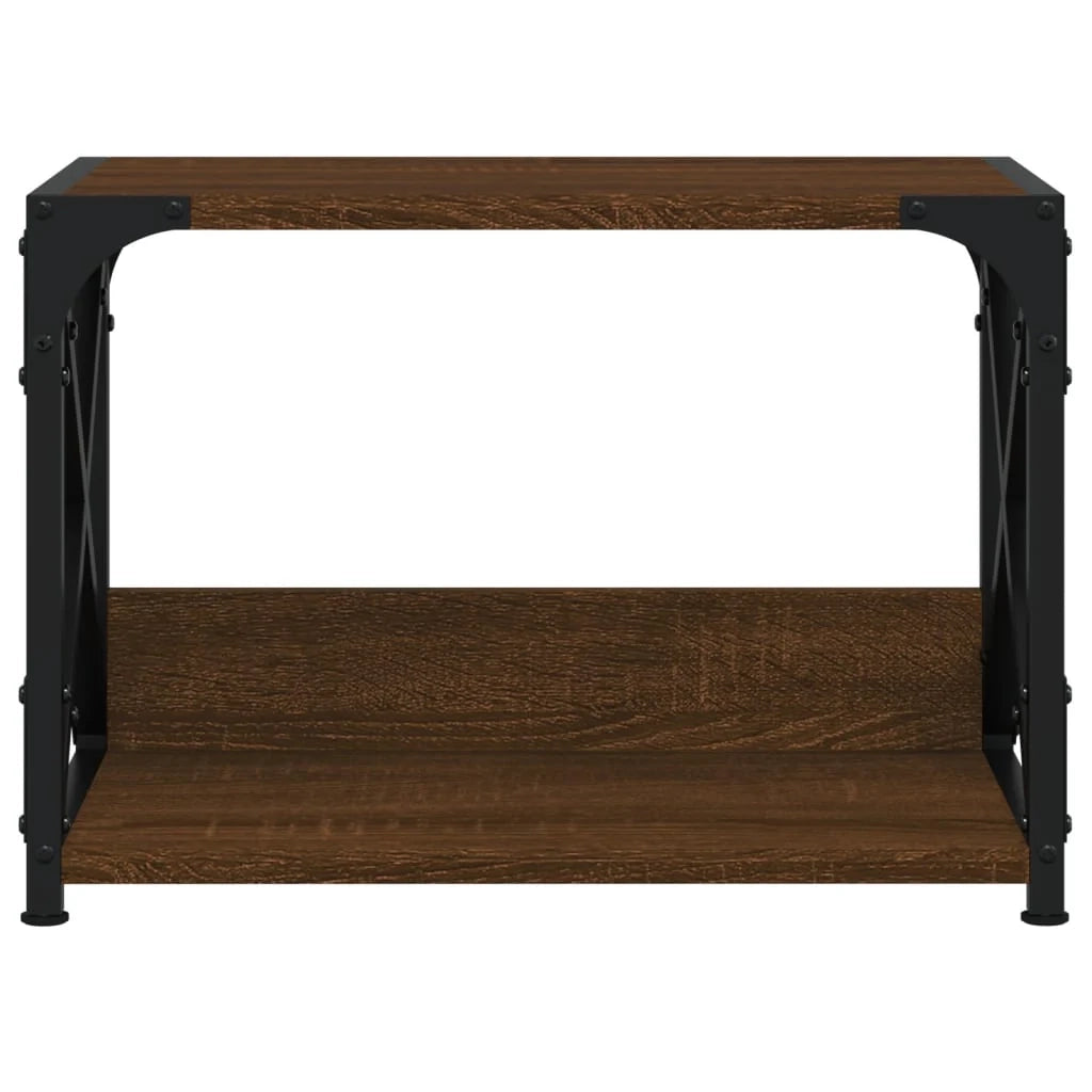 Supporto per stampante scrivania/unità scrivania a 2 livelli 44 x 26 x 31,5 cm marrone 02_0044789