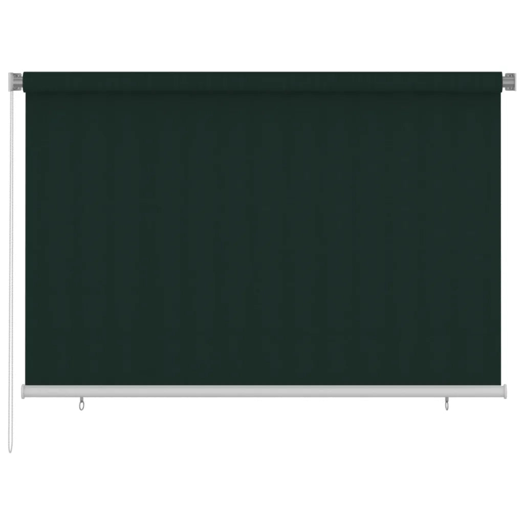 Tenda a Rullo per Esterni 220x140 cm Verde Scuro HDPE