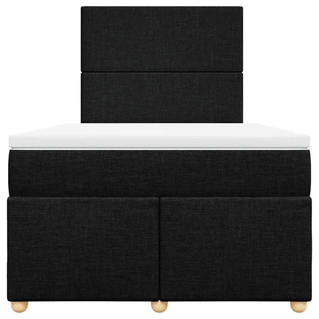 Giroletto a Molle con Materasso Nero 120x200 cm in Tessuto 3291242