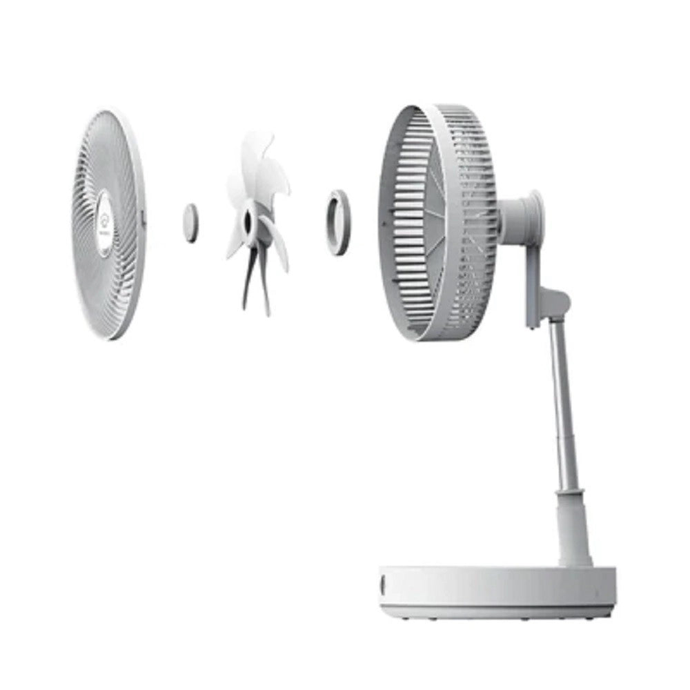 Trade Shop - Ventilatore Portatile Con Batteria Ricaricabile P30 Design Pieghevole Salvaspazio -