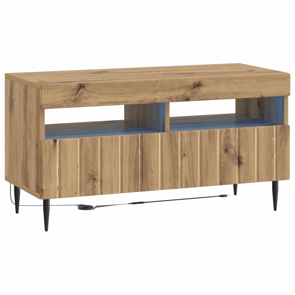Mobile TV LED Rovere Artigianale Legno ingegnerizzato 896564