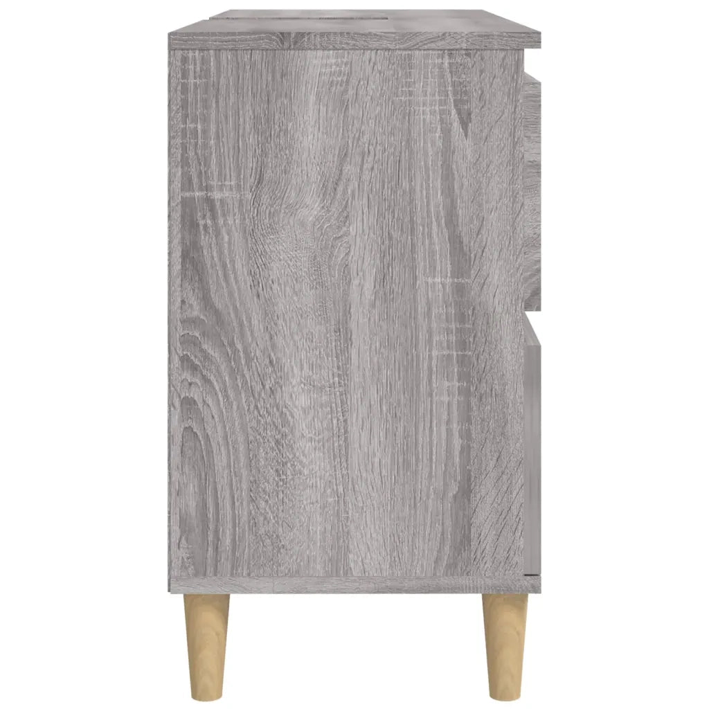 Mobile Lavabo | Armadio Lavabo Grigio Sonoma 80x33x60 cm in Legno Multistrato
