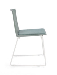 Set 4 Sedie 43,5x50x79 cm Giulia in Poliestere Bianco e Verde Salvia