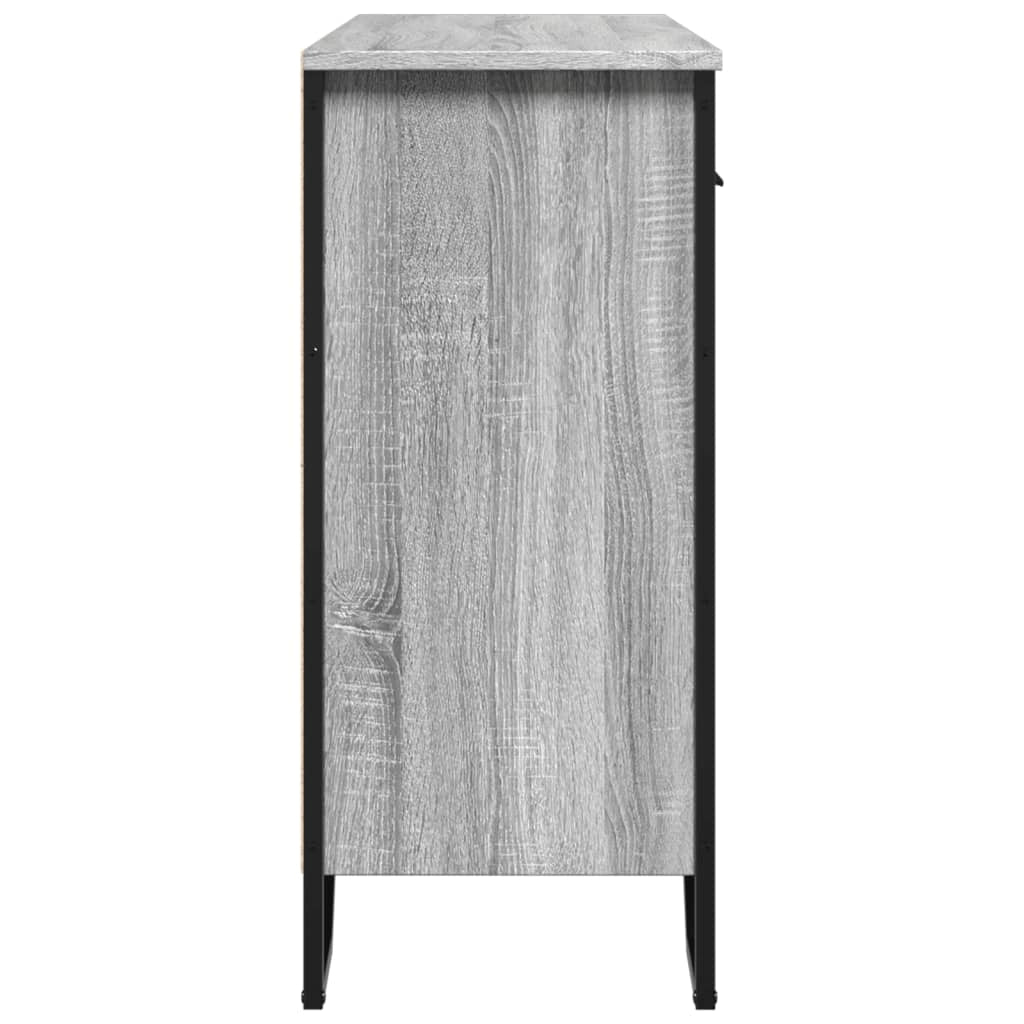 Buffet credenza cassettiera armadio mobile contenitore organizer cucina soggiorno rovere Sonoma 97 x 32,5 x 74,5 cm legno ingegnerizzato grigio 02_0036560