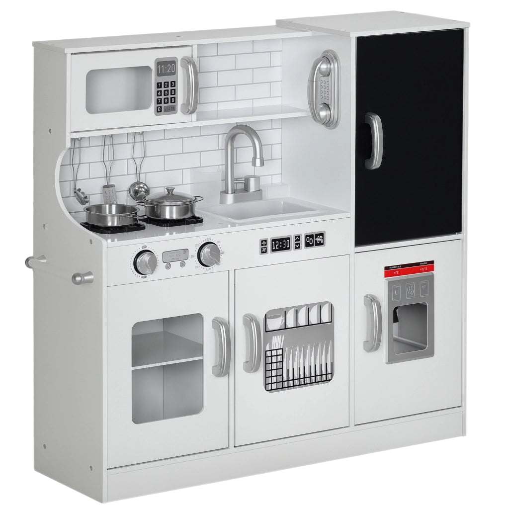 Cucina Giocattolo con Telefono, Lavagna e Accessori ¨C ZephMum ¨C Bianco