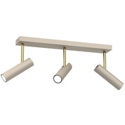 Plafoniera barra 3 spot beige orientabili GU10 Axion Luminex