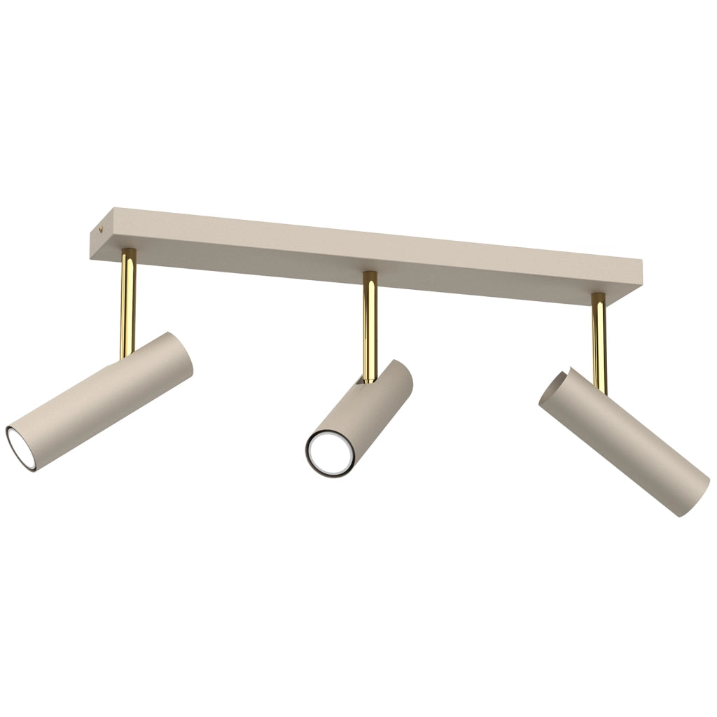 Plafoniera barra 3 spot beige orientabili GU10 Axion Luminex