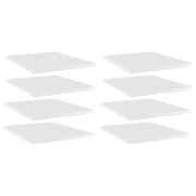 Ripiani per Libreria 8 pz Bianco Lucido 40x50x1,5 cm Truciolato cod mxl 40421