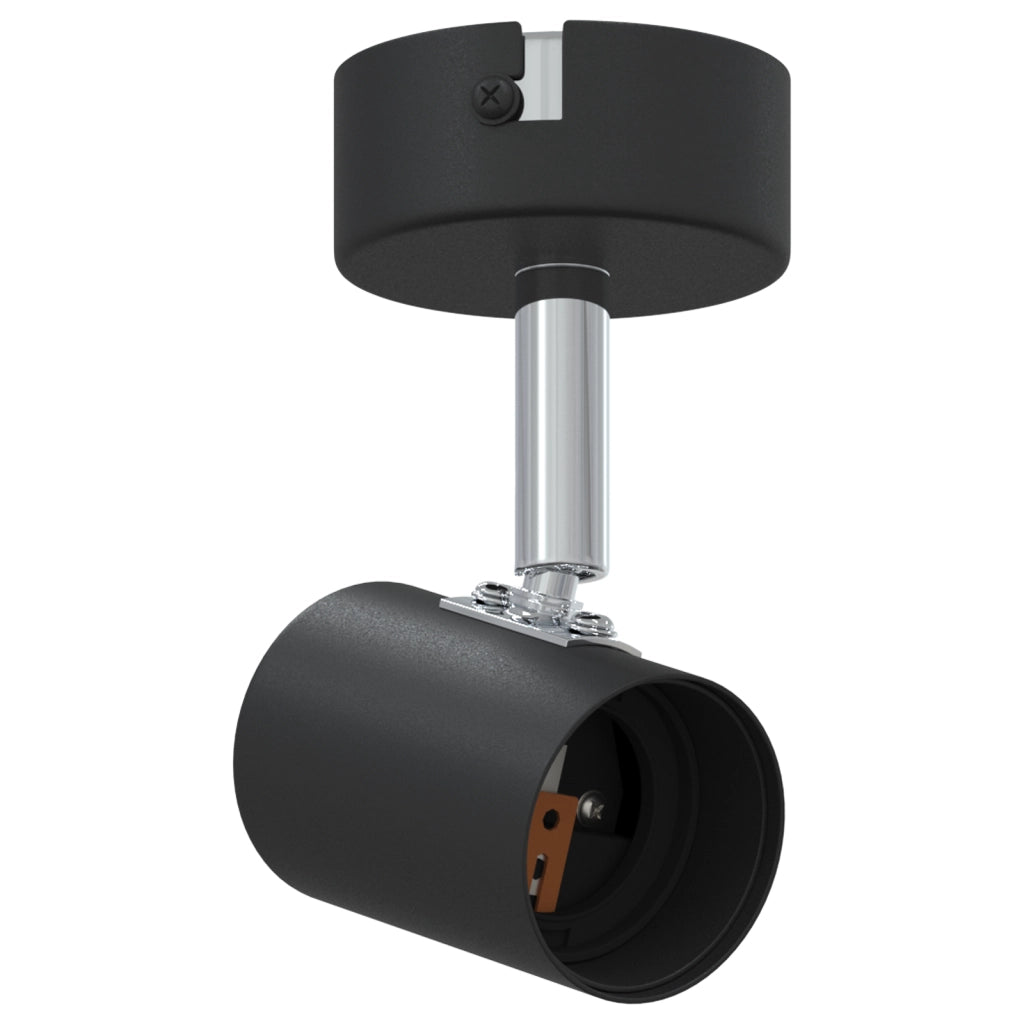 Faretti da soffitto neri 1 Via Regolabile E27