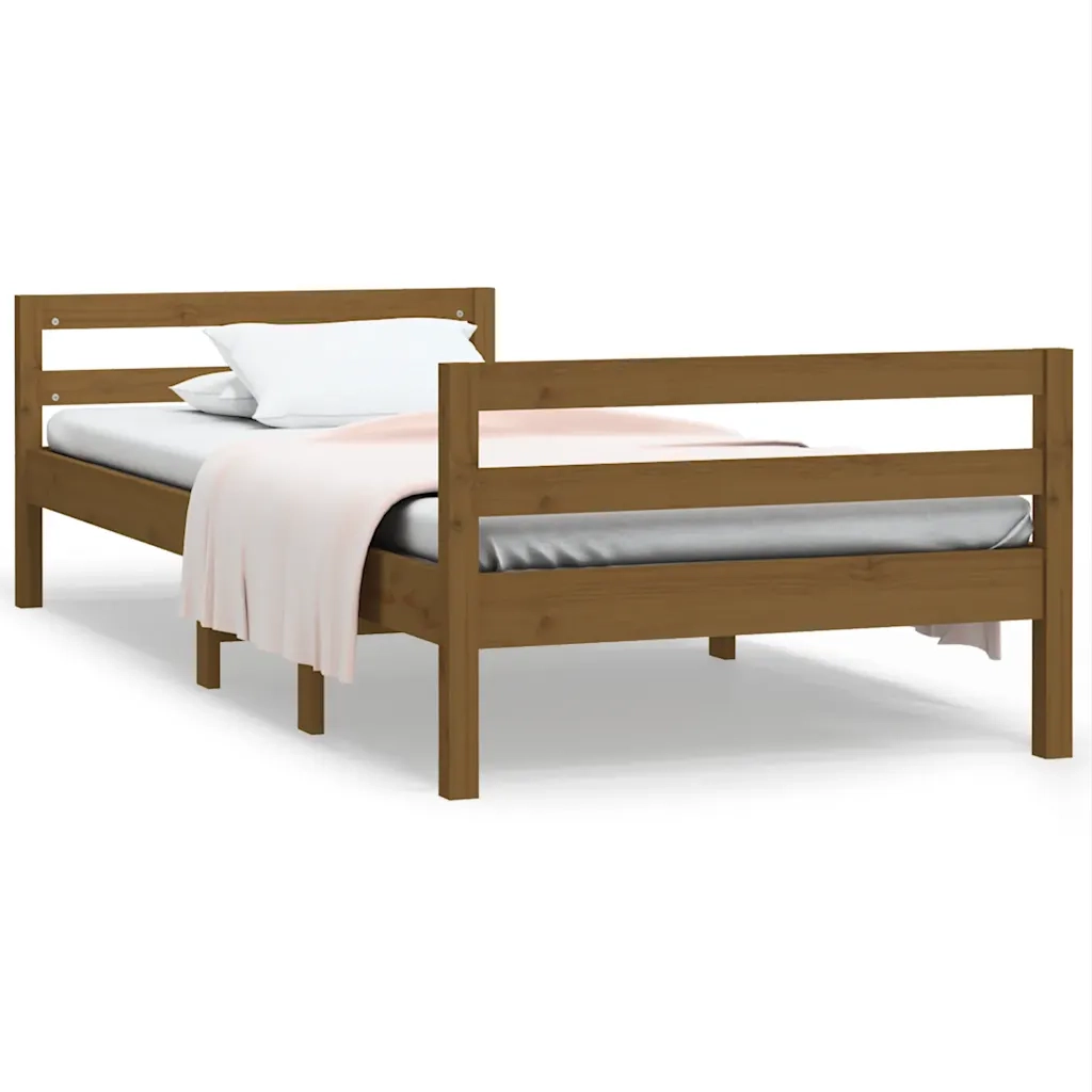 Giroletto-Struttura Letto Ambra 75x190 cm in Legno Massello di Pino