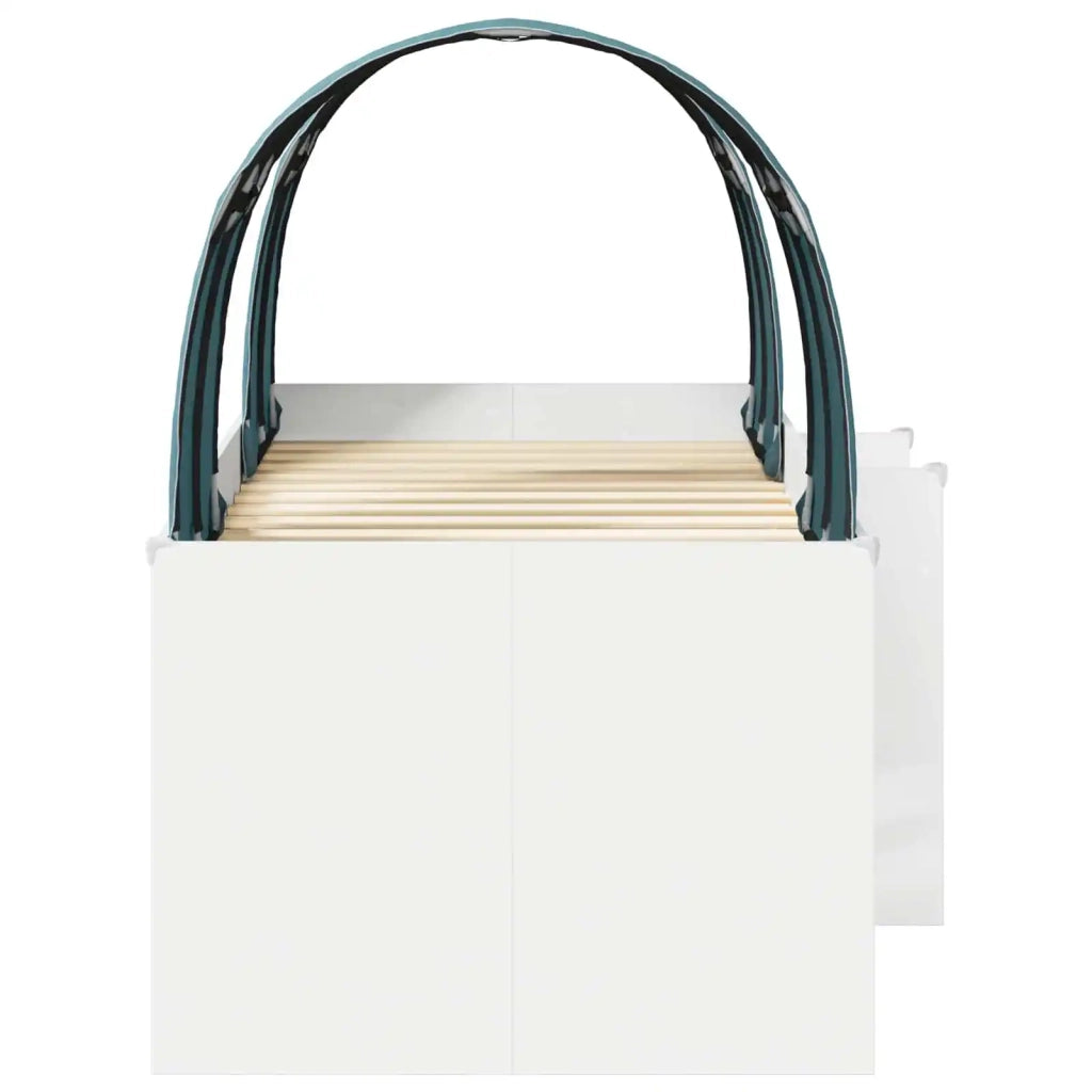 Letto con Tunnel 4 pcs Bianco e azzurro Legno ingegnerizzato