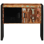 Tavolo Consolle Multicolore 90x35x75 cm Legno Massello Recupero 4013572