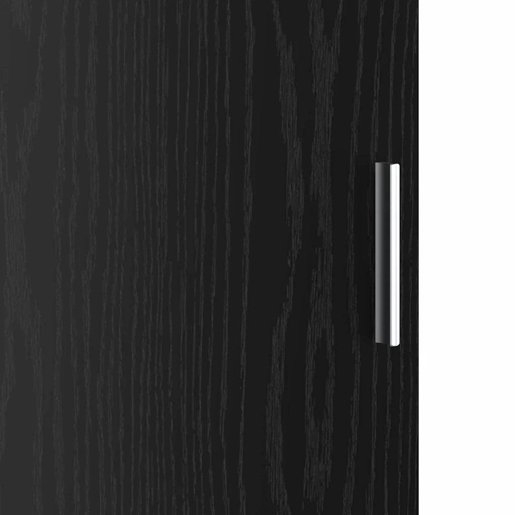 Credenza-Buffet-Armadio da cucina Rovere Nero 35 x 39 x 168 cm