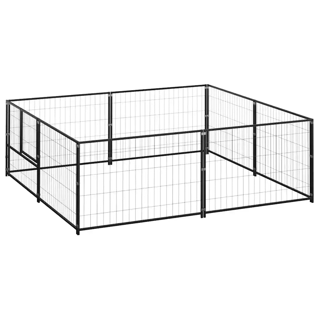 Gabbia per Cani Nera 4 mÂ² in Acciaio cod mxl 49231