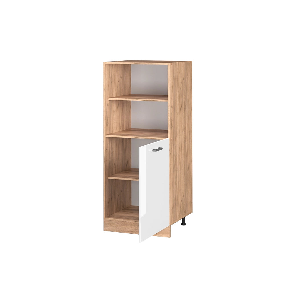 Mobile per forno da incasso R-Line Bianco lucido/Rovere dorato 60 cm Vicco