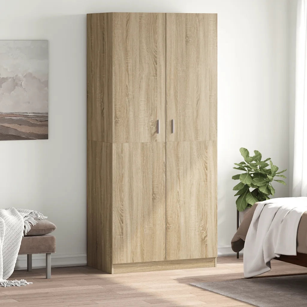 Armadio Rovere Sonoma 90x52x200 cm in Legno Multistrato 800633