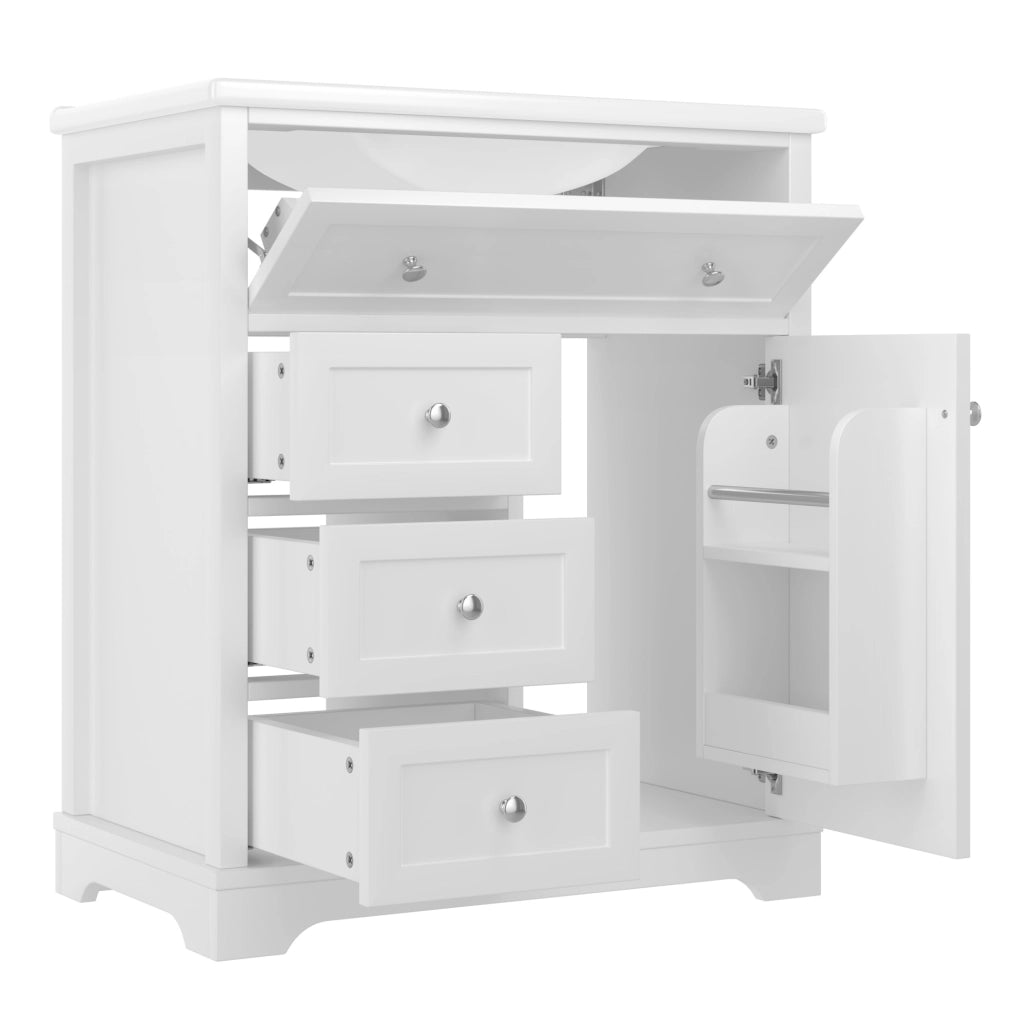 Mobile bagno da terra con lavabo 76x46x87 cm bianco