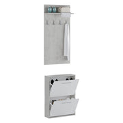 Sestola, Mobile da Ingresso Paia, 54x28x181h cm Grigio Cemento
