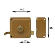 SERRATURA PORTONCINO 'P20 CF' 2 mandate - E70 Dx  - FF