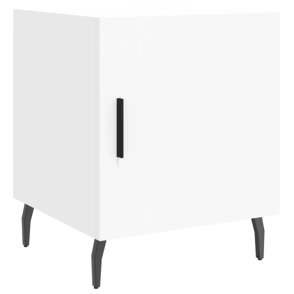Comodini 2 pz Bianchi 40x40x50 cm in Legno Multistrato