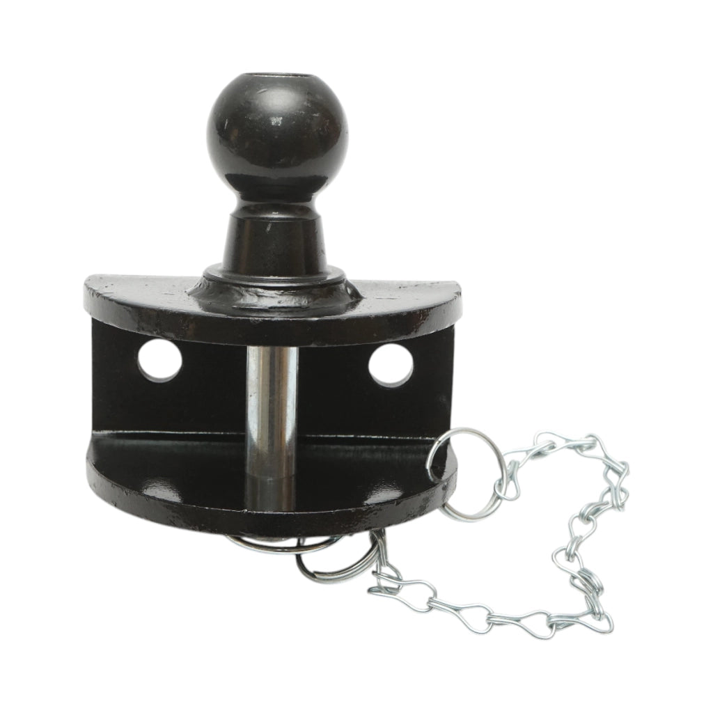 Gancio di traino con bullone, sfera e fermo di sicurezza, carico massimo 3000Kg