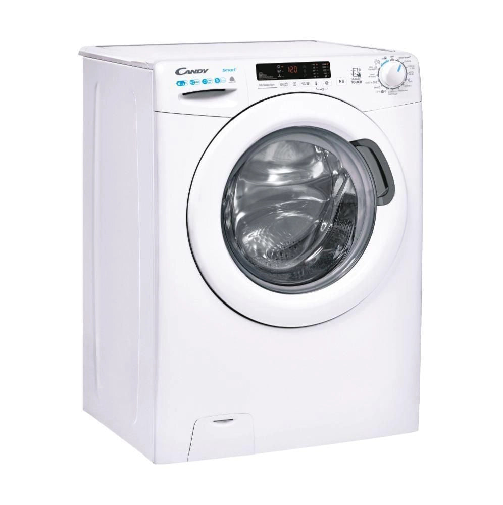 Candy Smart , Lavasciuga Slim 8+5 KG, Classe C, 1400 giri, Bianco, Vapore, Wi-Fi, CSWS4852DW3/1-11