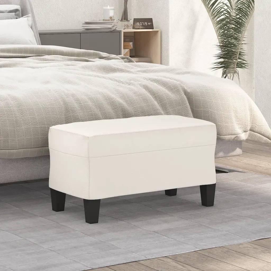Panca Crema 70x35x41 cm in Similpelle cod mxl 61430