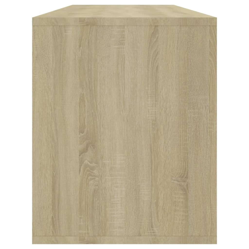 Mobile TV multimediale mensola TV credenza TV sala da pranzo soggiorno camera da letto rovere Sonoma 130 x 35 x 50 cm legno ingegnerizzato beige 02_0027474