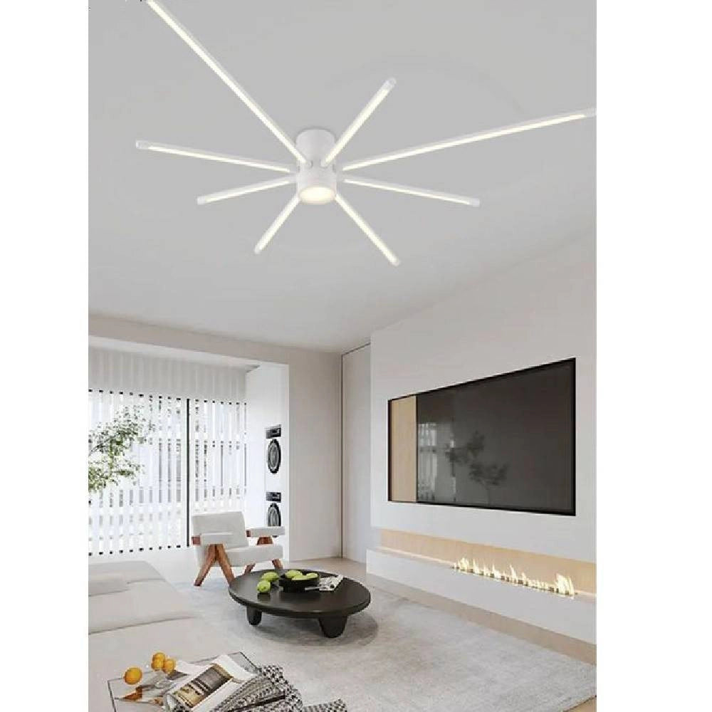 Trade Shop - Lampadario Soffitto Led 43w Plafoniera Moderna Bianco Luce 6500k 3000k 4000k Pn-27b -