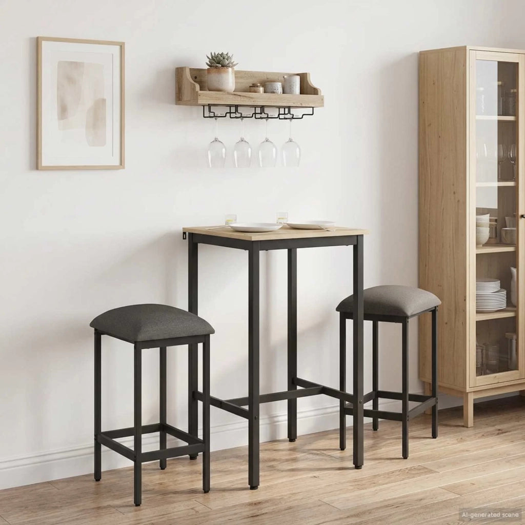 Sgabello da bar 2 pcs Grigio Chiaro 40 x 32 x 64 cm 8006158