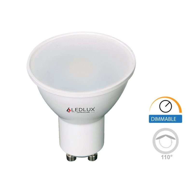 3 PZ Lampadina LED GU10 Dimmerabile Triac 7W 220V Bianco Freddo 6500K 570 Lumens