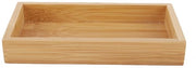 Dienblad in Bambù - Forma Rettilinea - Tavolo di Servizio in Legno - Tavolo Antiscivolo - Multifunzionale - 19,2x10,2x3 cm