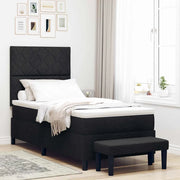 Letto a molle con materasso Nero 90 x 190 cm Tessuto 3344109