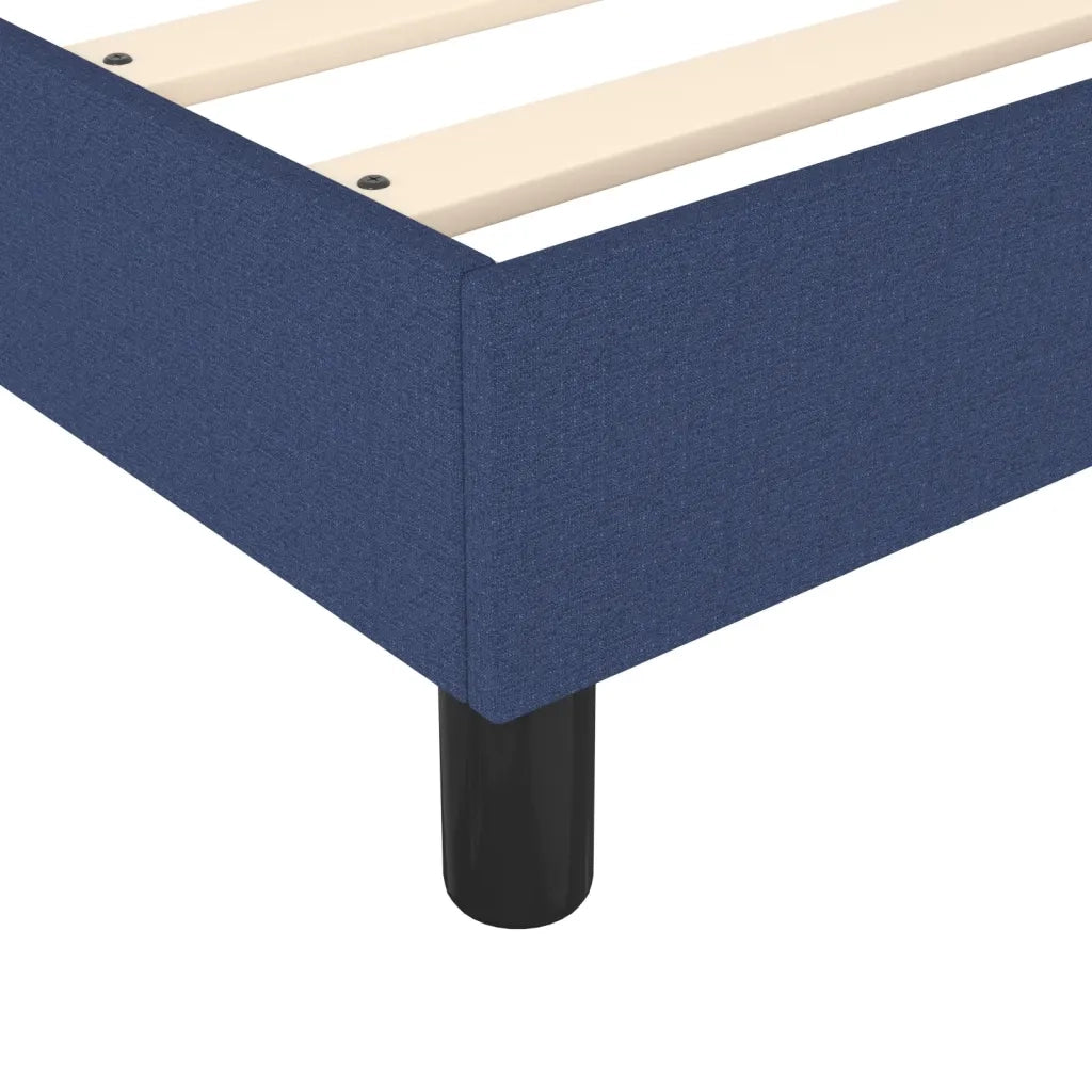 Letto singolo | Letto per adulti | Giroletto a Molle con Materasso Blu 90x200 cm inTessuto