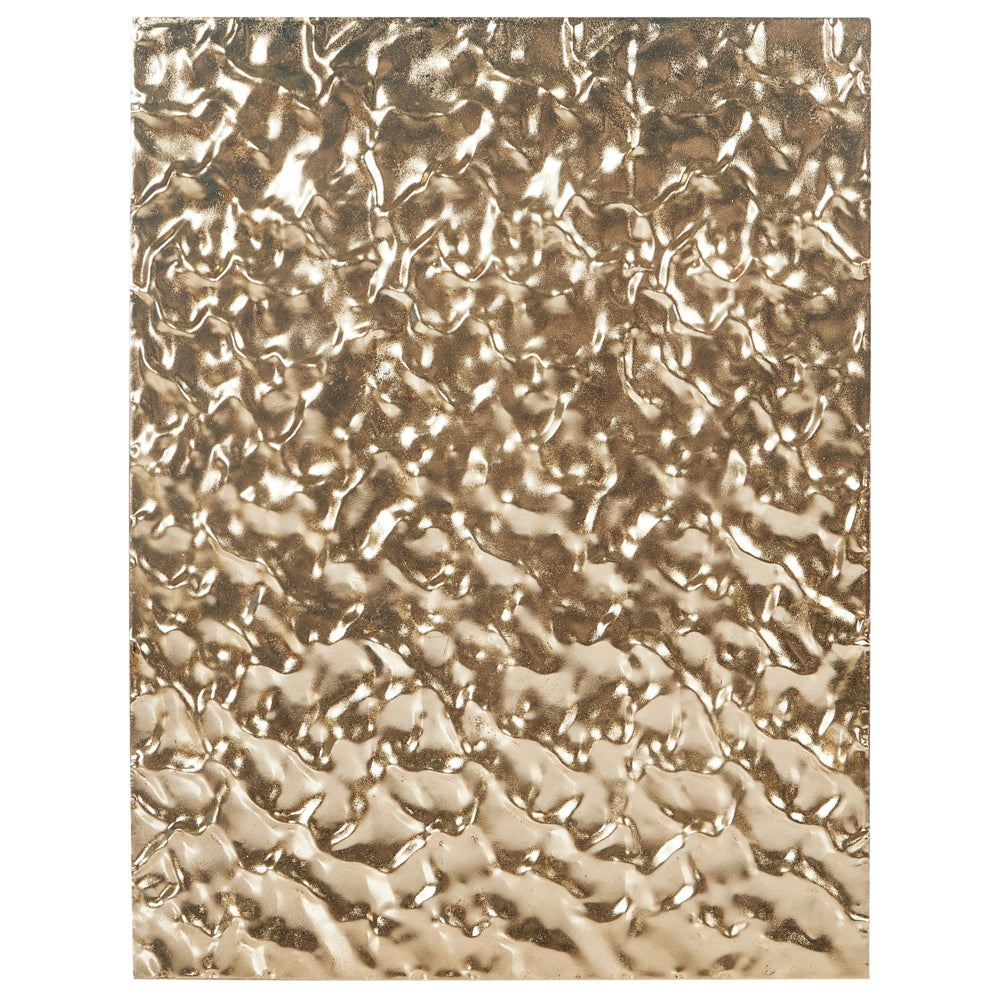 Decorazione murale in ferro dorato appeso a parete, pezzo metallico in stile glamour